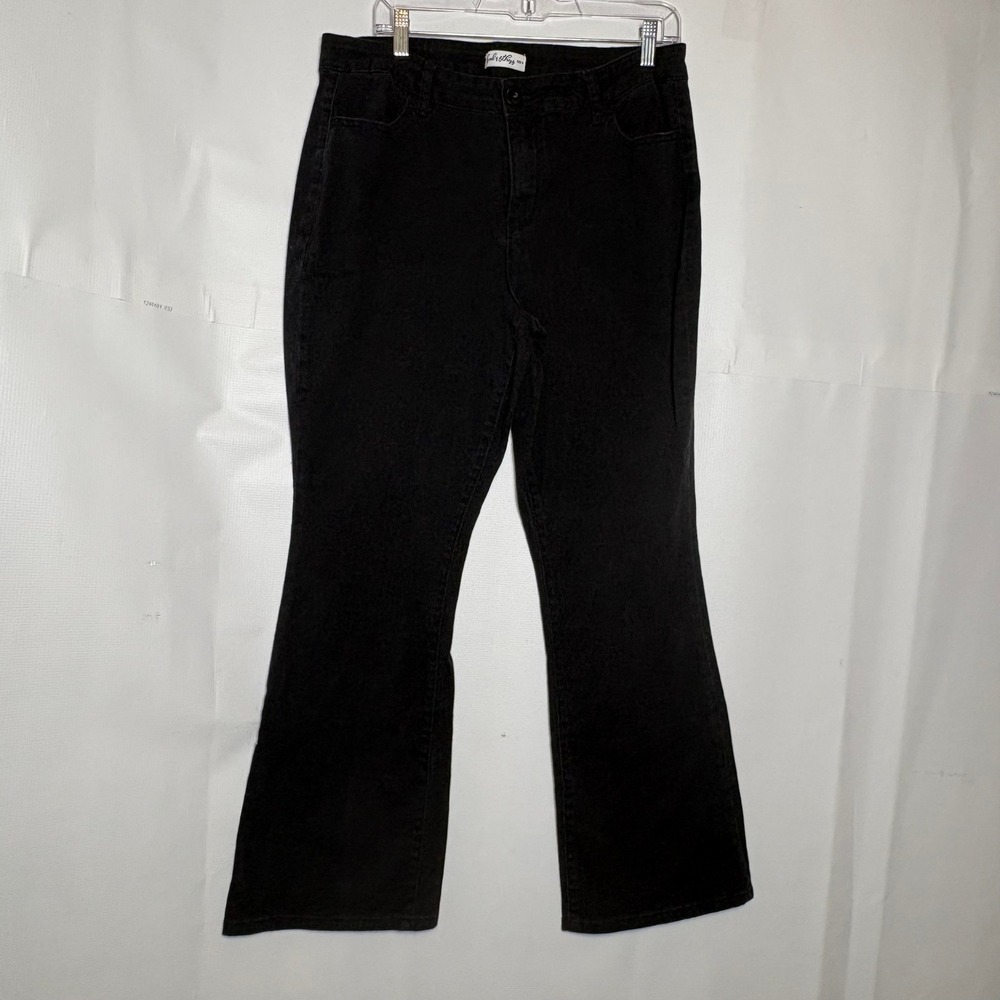 Thread & Others‎ Womens Black High Rise Flare Leg Stretch Jeans Size 18